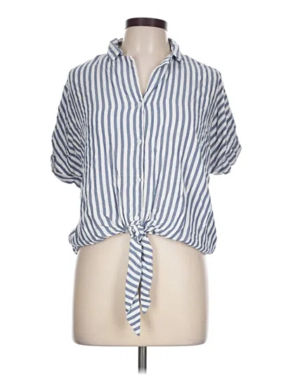 Pre-owned Beachlunchlounge Short Sleeve Blouse In Blue