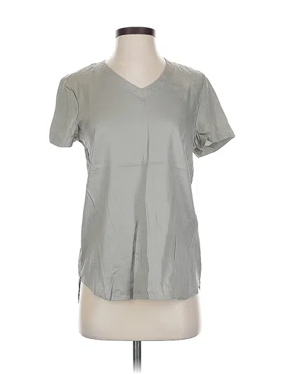 Pre-owned Beachlunchlounge Short Sleeve Blouse In Gray