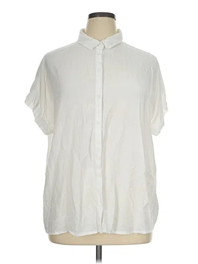 Pre-owned Beachlunchlounge Short Sleeve Blouse In Ivory