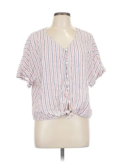 Pre-owned Beachlunchlounge Short Sleeve Blouse In Pink