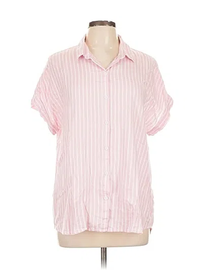 Pre-owned Beachlunchlounge Short Sleeve Blouse In Pink