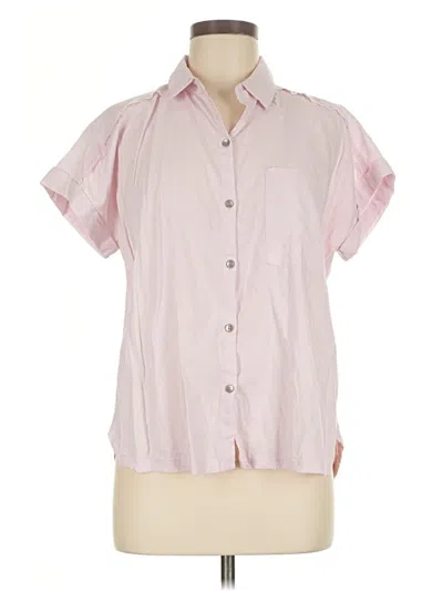 Pre-owned Beachlunchlounge Short Sleeve Blouse In Pink
