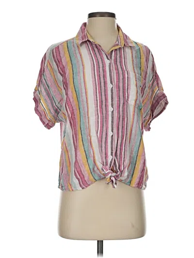 Pre-owned Beachlunchlounge Short Sleeve Blouse In Pink