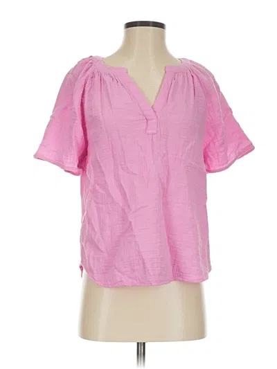 Pre-owned Beachlunchlounge Short Sleeve Blouse In Pink