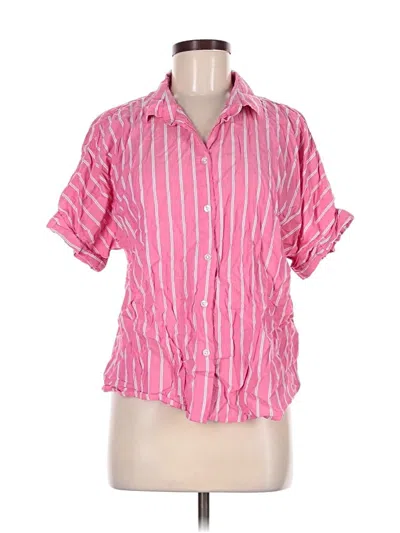 Pre-owned Beachlunchlounge Short Sleeve Blouse In Pink