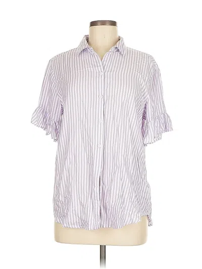 Pre-owned Beachlunchlounge Short Sleeve Blouse In Purple