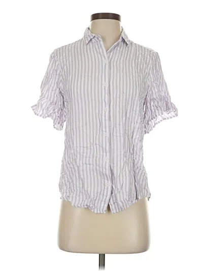 Pre-owned Beachlunchlounge Short Sleeve Blouse In Purple