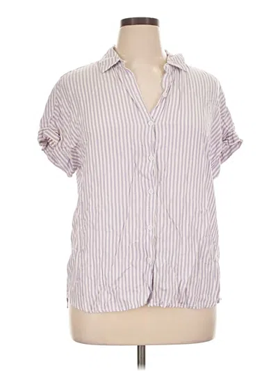 Pre-owned Beachlunchlounge Short Sleeve Blouse In Purple