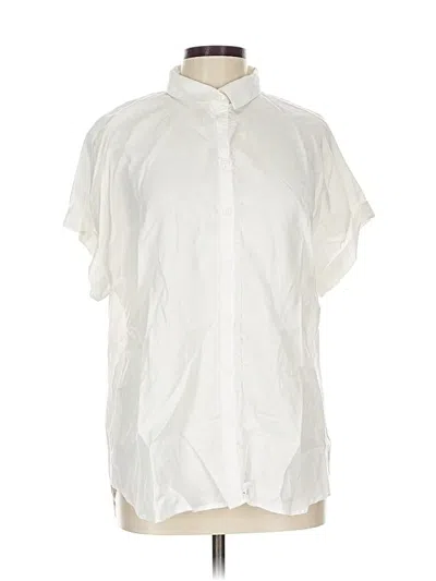 Pre-owned Beachlunchlounge Short Sleeve Blouse In White