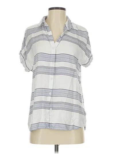 Pre-owned Beachlunchlounge Short Sleeve Blouse In White