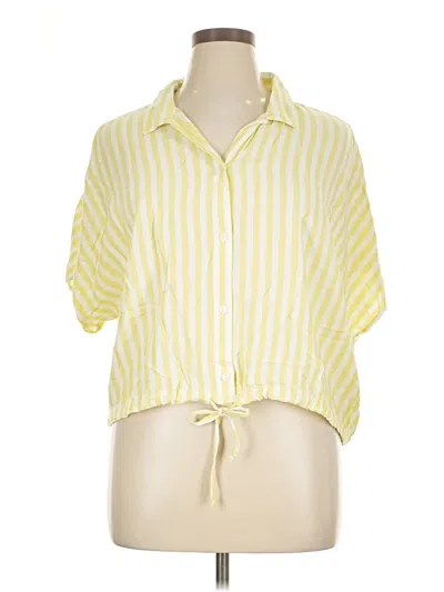 Pre-owned Beachlunchlounge Short Sleeve Blouse In Yellow
