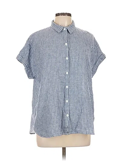 Pre-owned Beachlunchlounge Short Sleeve Button Down Shirt In Blue