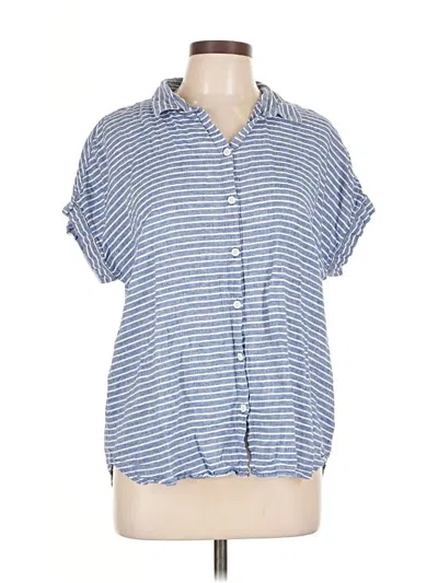 Pre-owned Beachlunchlounge Short Sleeve Button Down Shirt In Blue