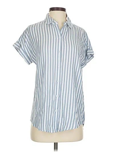Pre-owned Beachlunchlounge Short Sleeve Button Down Shirt In Blue
