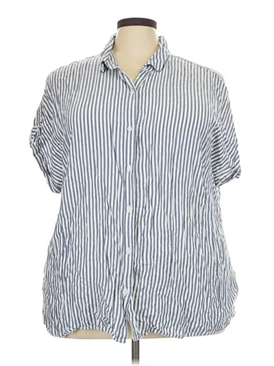 Pre-owned Beachlunchlounge Short Sleeve Button Down Shirt In Blue