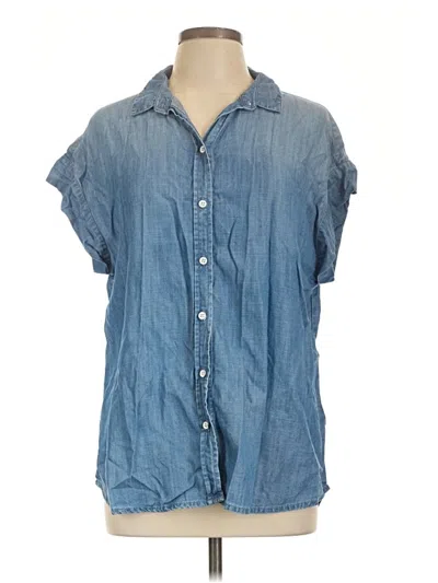 Pre-owned Beachlunchlounge Short Sleeve Button Down Shirt In Blue