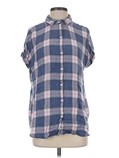 Pre-owned Beachlunchlounge Short Sleeve Button Down Shirt In Blue