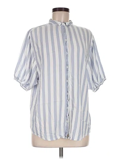 Pre-owned Beachlunchlounge Short Sleeve Button Down Shirt In Blue