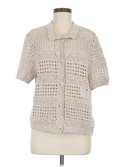 Pre-owned Beachlunchlounge Short Sleeve Button Down Shirt In Gray