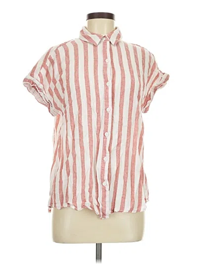 Pre-owned Beachlunchlounge Short Sleeve Button Down Shirt In Pink