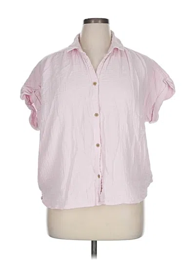 Pre-owned Beachlunchlounge Short Sleeve Polo Shirt In Pink