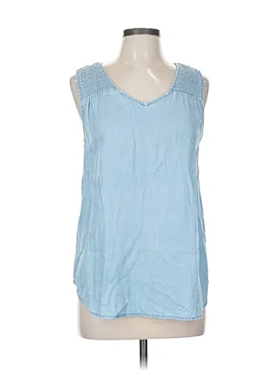 Pre-owned Beachlunchlounge Sleeveless Blouse In Blue