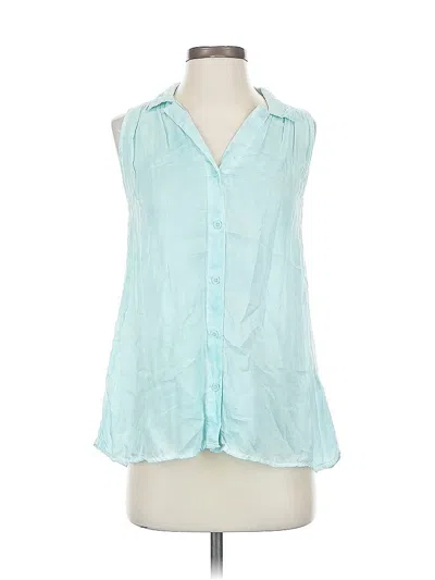 Pre-owned Beachlunchlounge Sleeveless Button Down Shirt In Blue