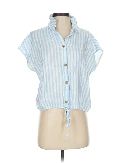 Pre-owned Beachlunchlounge Sleeveless Button Down Shirt In Blue
