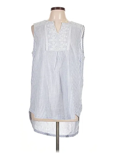 Pre-owned Beachlunchlounge Sleeveless Button Down Shirt In Blue