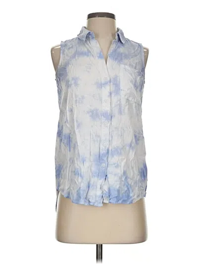 Pre-owned Beachlunchlounge Sleeveless Button Down Shirt In Blue