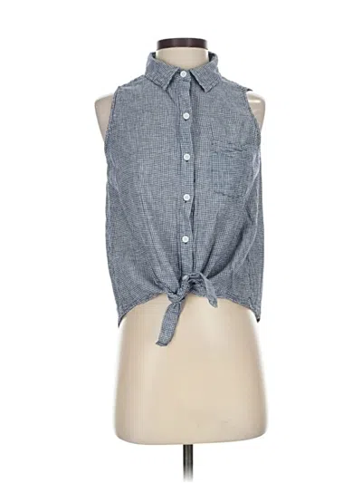 Pre-owned Beachlunchlounge Sleeveless Button Down Shirt In Gray