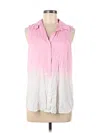Beachlunchlounge Sleeveless Button Down Shirt In Pink