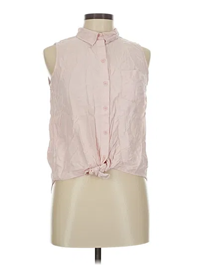 Pre-owned Beachlunchlounge Sleeveless Button Down Shirt In Pink