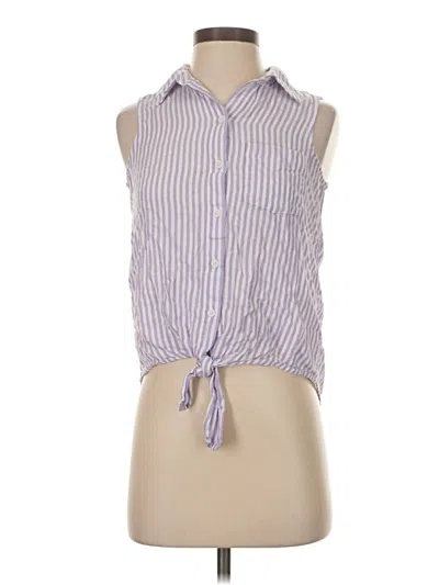 Pre-owned Beachlunchlounge Sleeveless Button Down Shirt In Purple