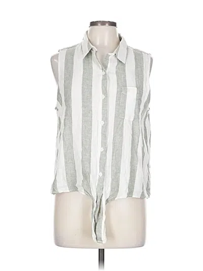 Pre-owned Beachlunchlounge Sleeveless Button Down Shirt In Silver