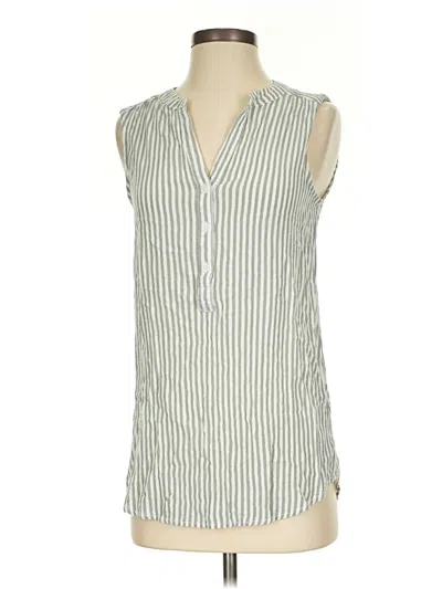 Pre-owned Beachlunchlounge Sleeveless Button Down Shirt In Silver