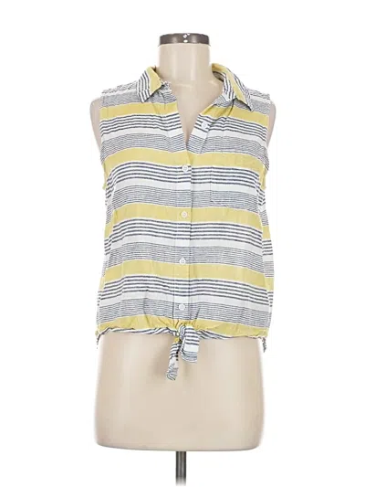 Pre-owned Beachlunchlounge Sleeveless Button Down Shirt In Yellow