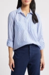 Beachlunchlounge Stripe Cotton & Modal Button-up Shirt In Kings Road