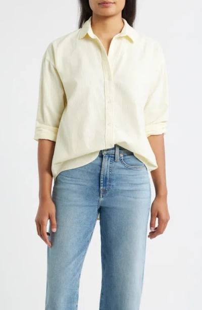 Beachlunchlounge Stripe Oversize Shirt In Brown