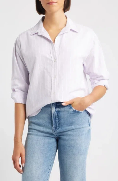 Beachlunchlounge Stripe Oversize Shirt In Gray