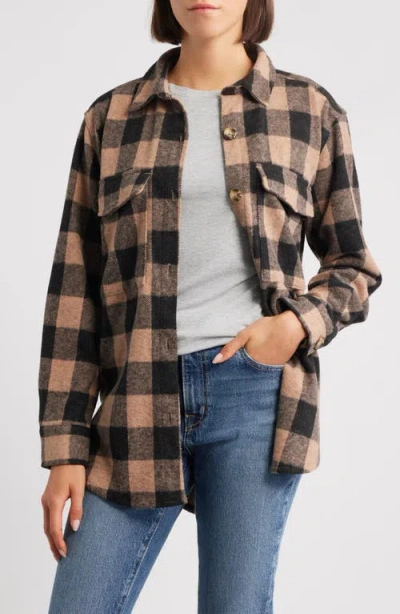 Beachlunchlounge Taelyn Buffalo Plaid Oversize Button-up Shirt In Multi