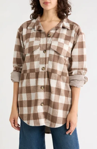 Beachlunchlounge Taelyn Buffalo Plaid Oversize Button-up Shirt In Multi