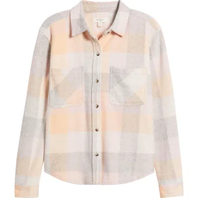 Beachlunchlounge Tobey Crop Shacket In Quartz Coral