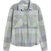 Beachlunchlounge Tobey Crop Shacket In Sea Mint