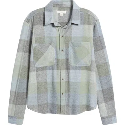 Beachlunchlounge Tobey Crop Shacket In Sea Mint
