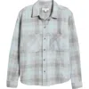 Beachlunchlounge Tobey Crop Shacket In Stale Blue