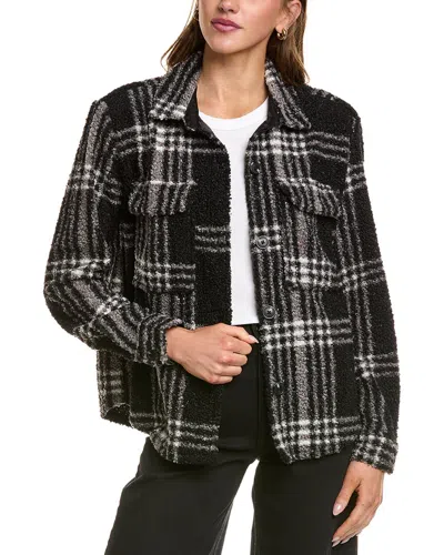 Beachlunchlounge Tory Fleece Shacket In Black