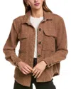Beachlunchlounge Tory Fleece Shacket In Brown