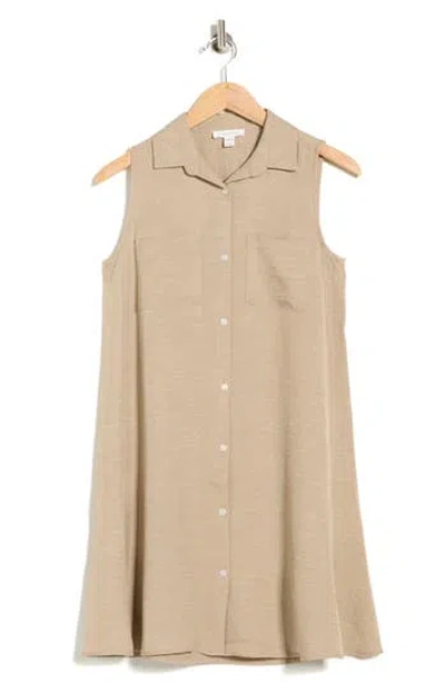 Beachlunchlounge Two Pocket Sleeveless Shirtdress