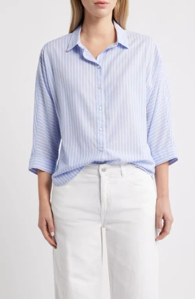 Beachlunchlounge Wells Stripe Shirt In Blue